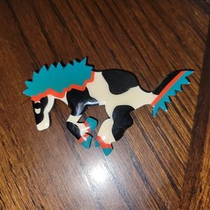 Funky cool horse pin - vintage